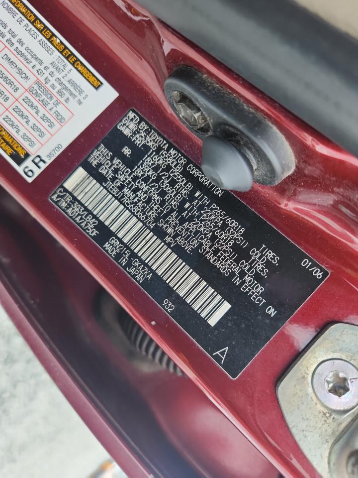 2006 Toyota 4Runner Limited VIN: JTEBU14R568066704 Lot: 67021515