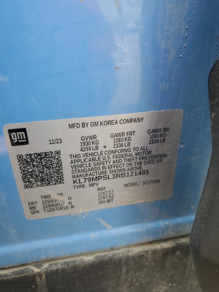 2024 Chevrolet Trailblazer Lt VIN: KL79MPSL3RB121485 Lot: 68672255