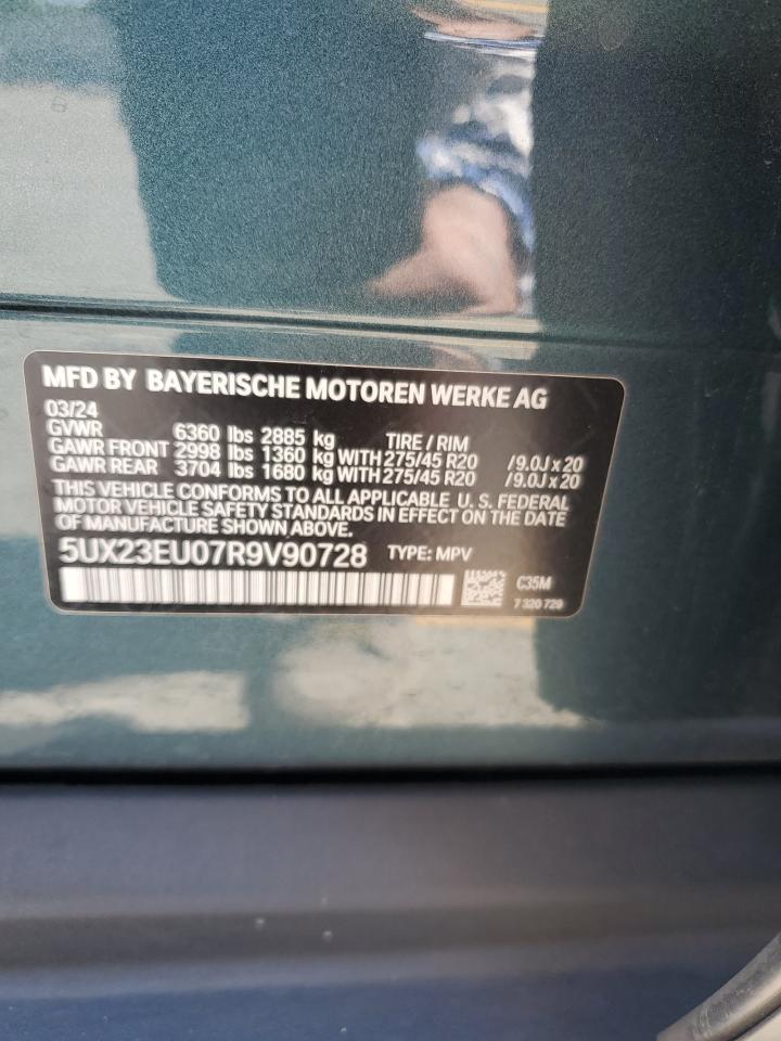 2024 BMW X5 xDrive40I VIN: 5UX23EU07R9V90728 Lot: 70763375