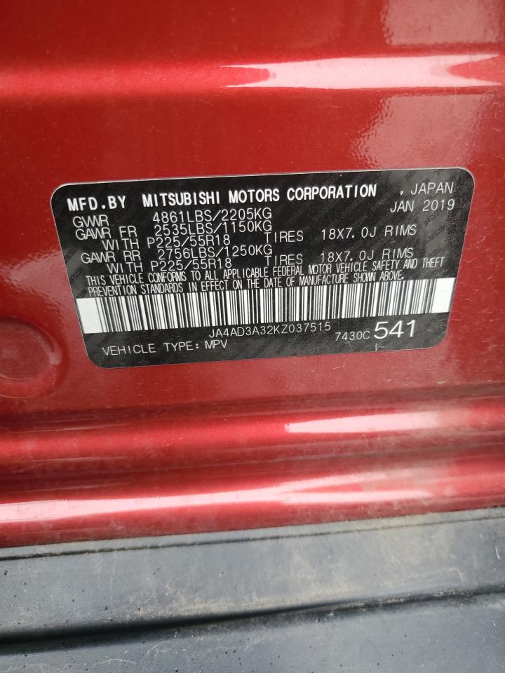 2019 Mitsubishi Outlander Se VIN: JA4AD3A32KZ037515 Lot: 69675605