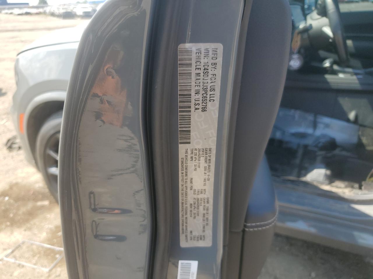 2023 Dodge Durango Srt 392 VIN: 1C4SDJGJ3PC652766 Lot: 68214455