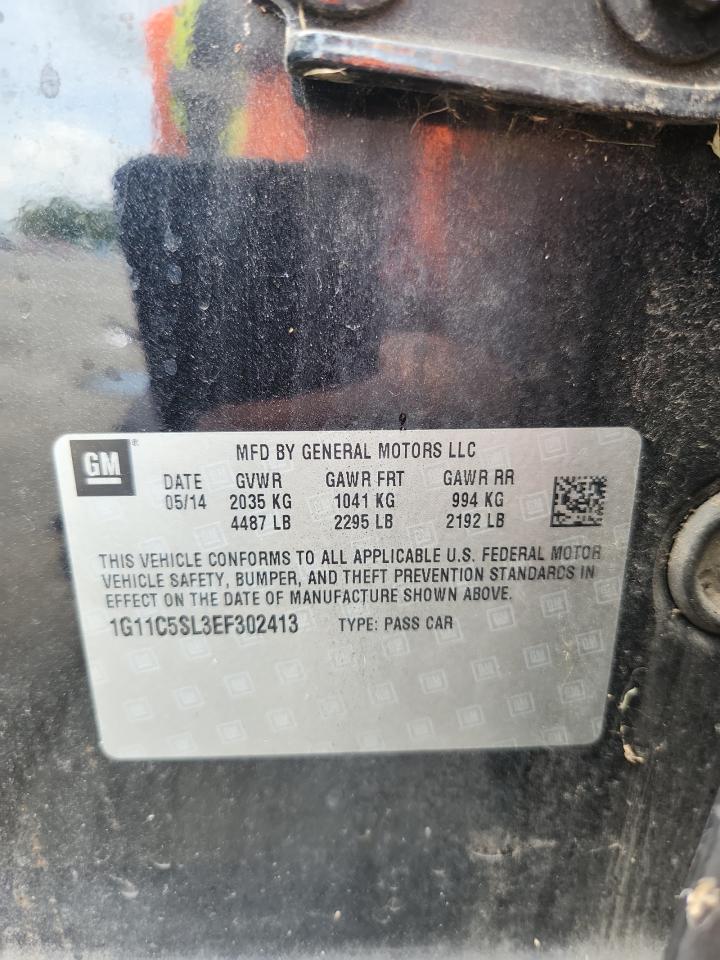 2014 Chevrolet Malibu 1Lt VIN: 1G11C5SL3EF302413 Lot: 67520745