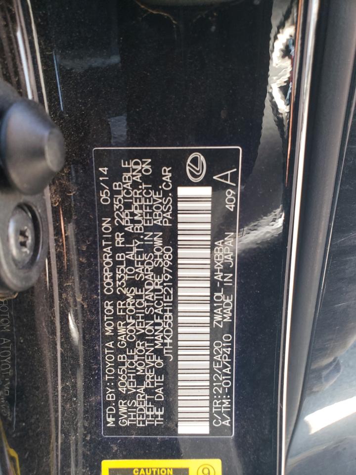 2014 Lexus Ct 200 VIN: JTHKD5BH1E2197980 Lot: 70838585