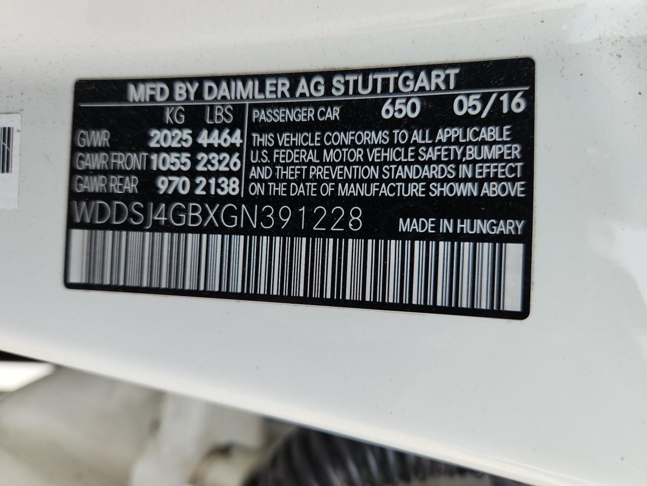 2016 Mercedes-Benz Cla 250 4Matic VIN: WDDSJ4GBXGN391228 Lot: 67789685