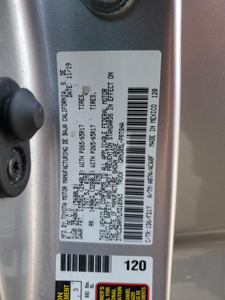 2020 Toyota Tacoma Double Cab VIN: 3TMCZ5AN7LM310965 Lot: 67607825