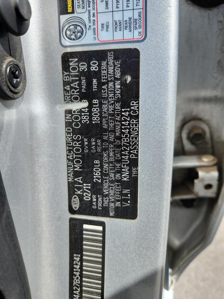 2011 Kia Forte Ex VIN: KNAFU4A27B5414241 Lot: 69451185