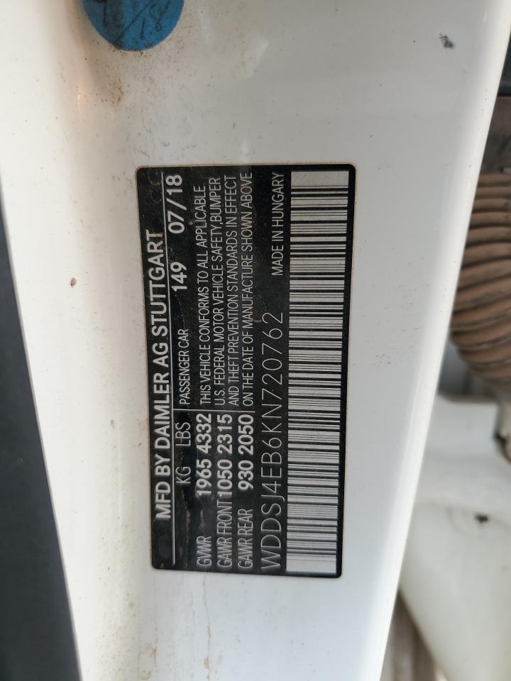 2019 Mercedes-Benz Cla 250 VIN: WDDSJ4EB6KN720762 Lot: 67242015