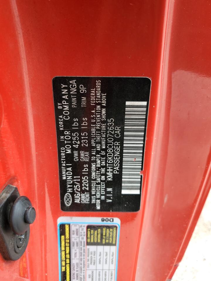 2012 Hyundai Genesis Coupe 2.0T VIN: KMHHT6KD8CU072635 Lot: 67398425