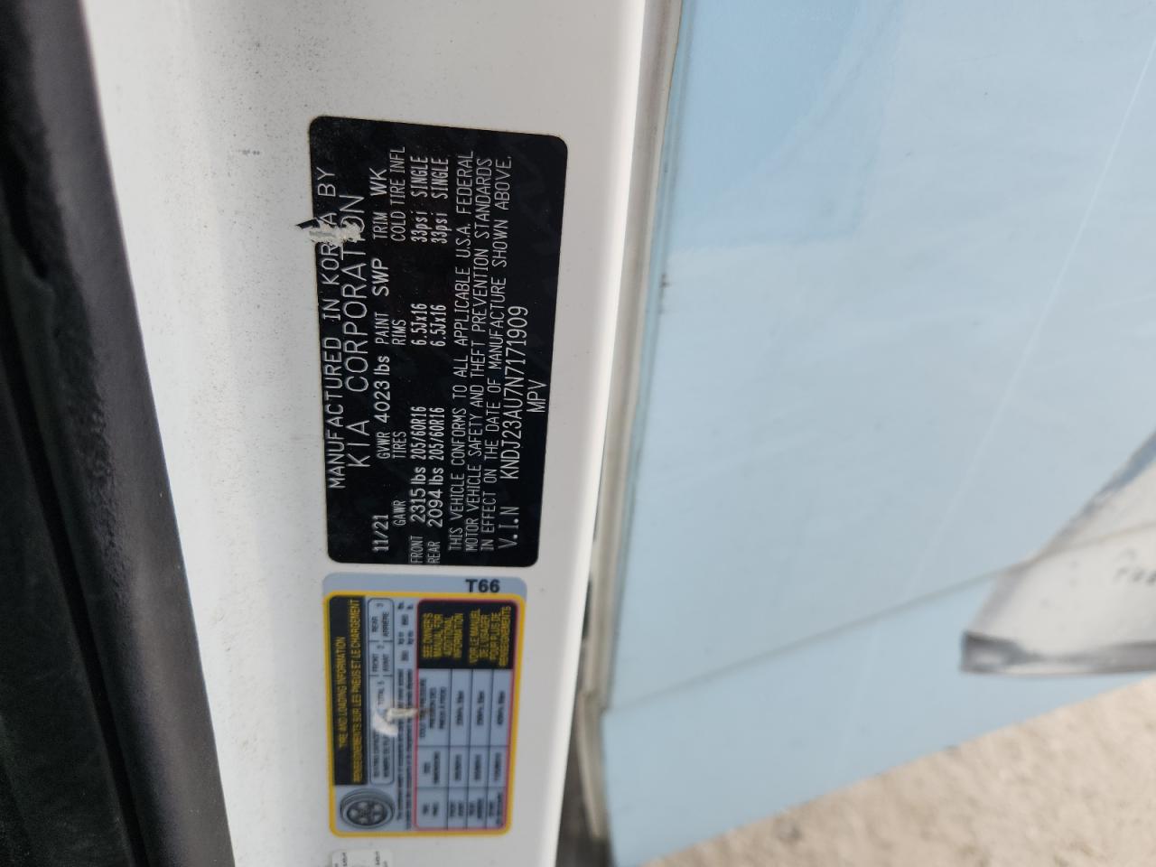 2022 Kia Soul Lx VIN: KNDJ23AU7N7171909 Lot: 70631135