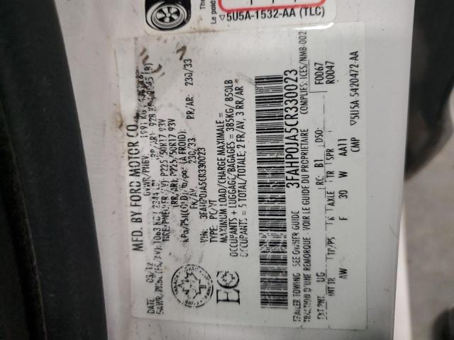 2012 FORD FUSION SEL  
