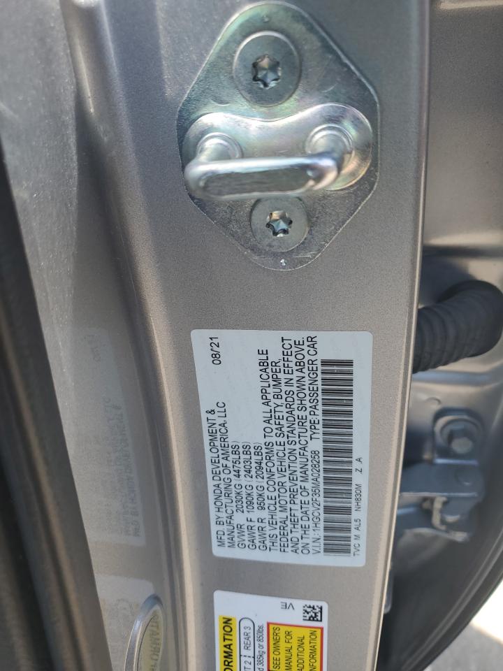 2021 Honda Accord Sport VIN: 1HGCV2F35MA028258 Lot: 70633335