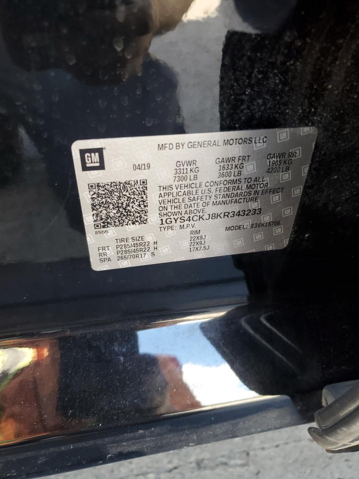 2019 Cadillac Escalade Premium Luxury VIN: 1GYS4CKJ8KR343233 Lot: 71106505