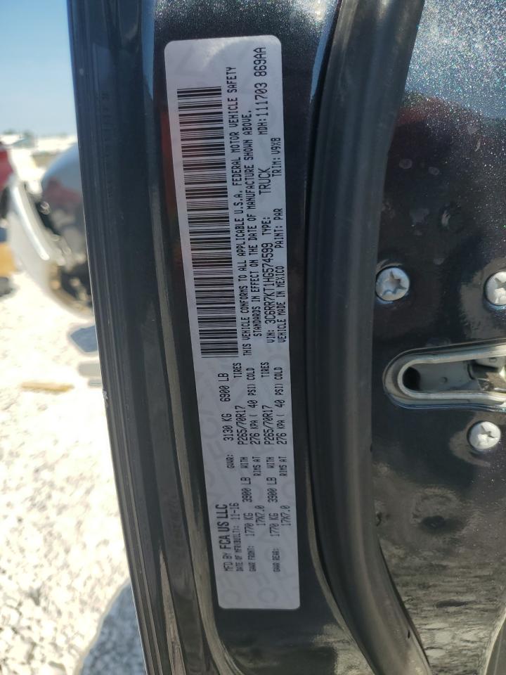 2017 Ram 1500 St VIN: 3C6RR7KT1HG574599 Lot: 70541145