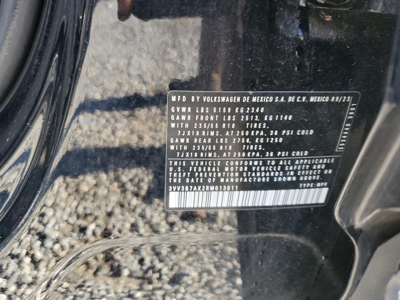 2024 Volkswagen Tiguan Se VIN: 3VV3B7AX2RM013811 Lot: 70937205