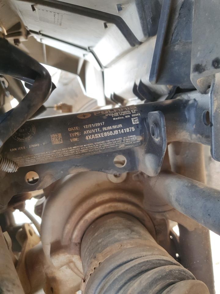 2018 Polaris Sportsman 850 Sp VIN: 4XASXE850JB141875 Lot: 67612085