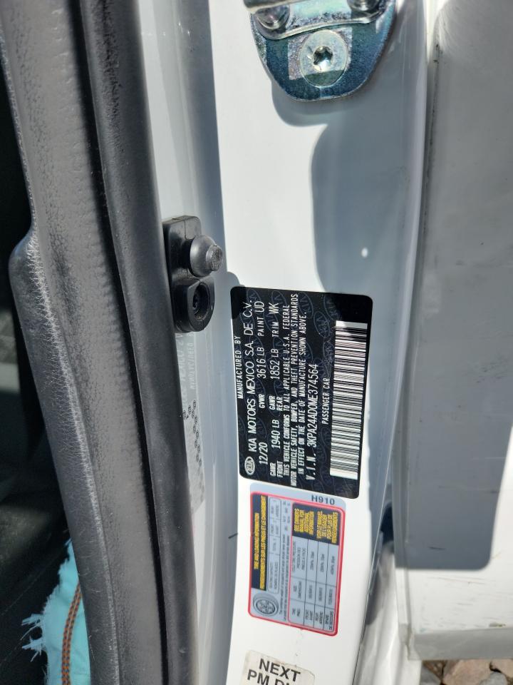 2021 Kia Rio Lx VIN: 3KPA24AD0ME374564 Lot: 69432535