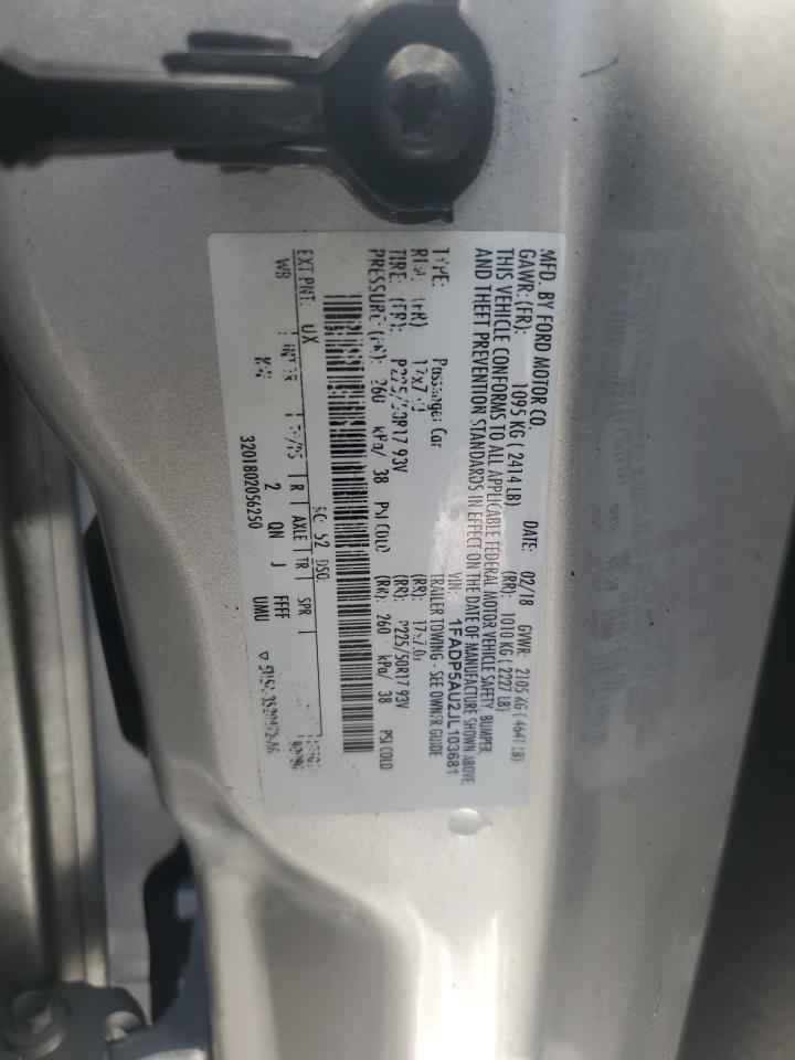 2018 Ford C-Max Se VIN: 1FADP5AU2JL103681 Lot: 68733805