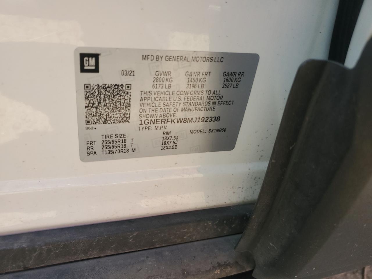 2021 Chevrolet Traverse Ls VIN: 1GNERFKW8MJ192338 Lot: 66769735