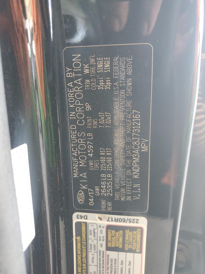 2018 Kia Sportage Lx VIN: KNDPM3AC8J7312167 Lot: 68079585