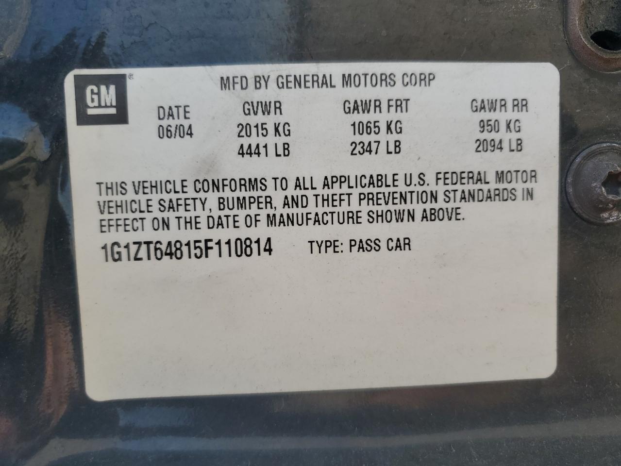 2005 Chevrolet Malibu Maxx Ls VIN: 1G1ZT64815F110814 Lot: 67640635