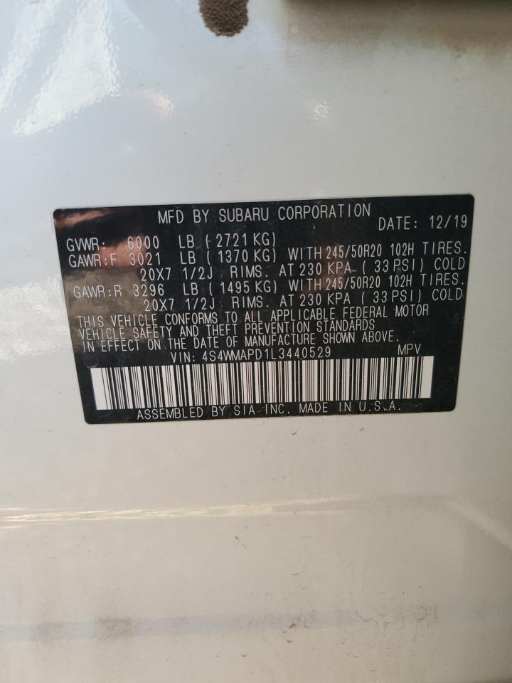2020 Subaru Ascent Limited VIN: 4S4WMAPD1L3440529 Lot: 70023345