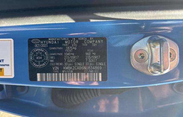 2022 HYUNDAI KONA SEL  