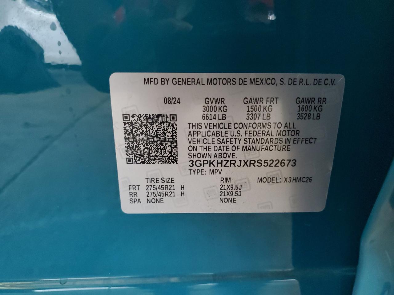 2024 Honda Prologue Elite VIN: 3GPKHZRJXRS522673 Lot: 71083575