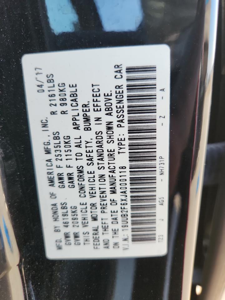 2018 Acura Tlx Tech+A VIN: 19UUB2F6XJA000118 Lot: 69666255