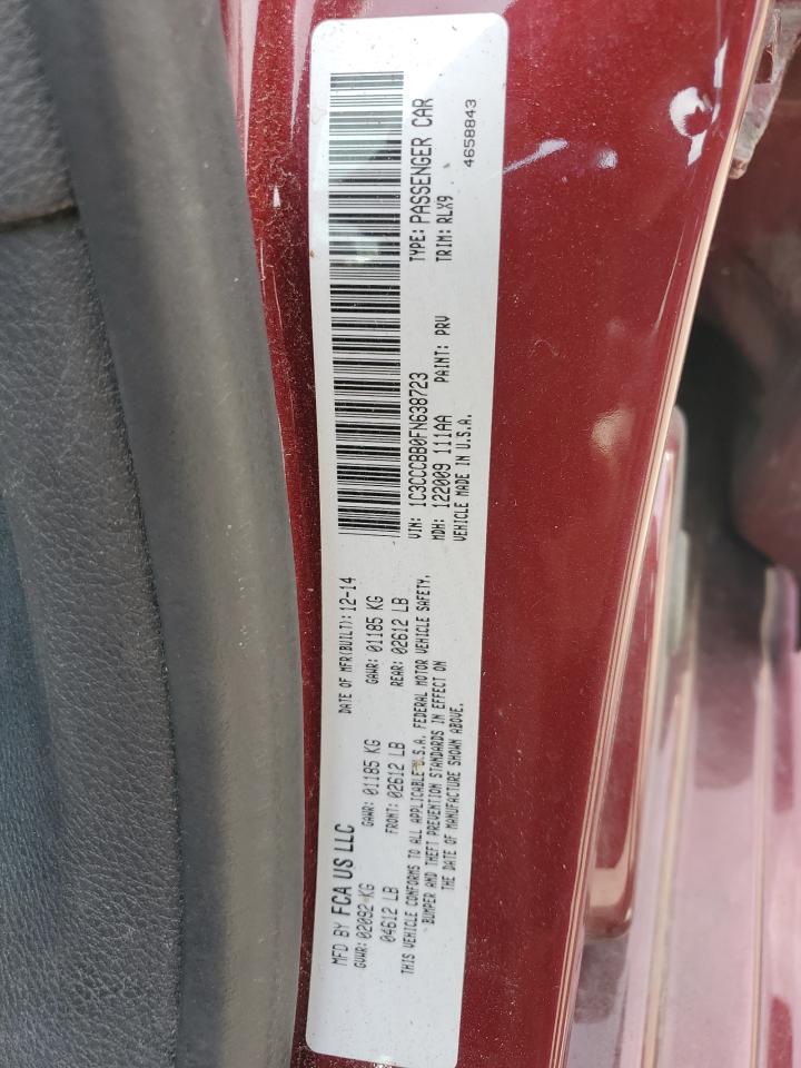 2015 Chrysler 200 S VIN: 1C3CCCBB0FN638723 Lot: 70349255