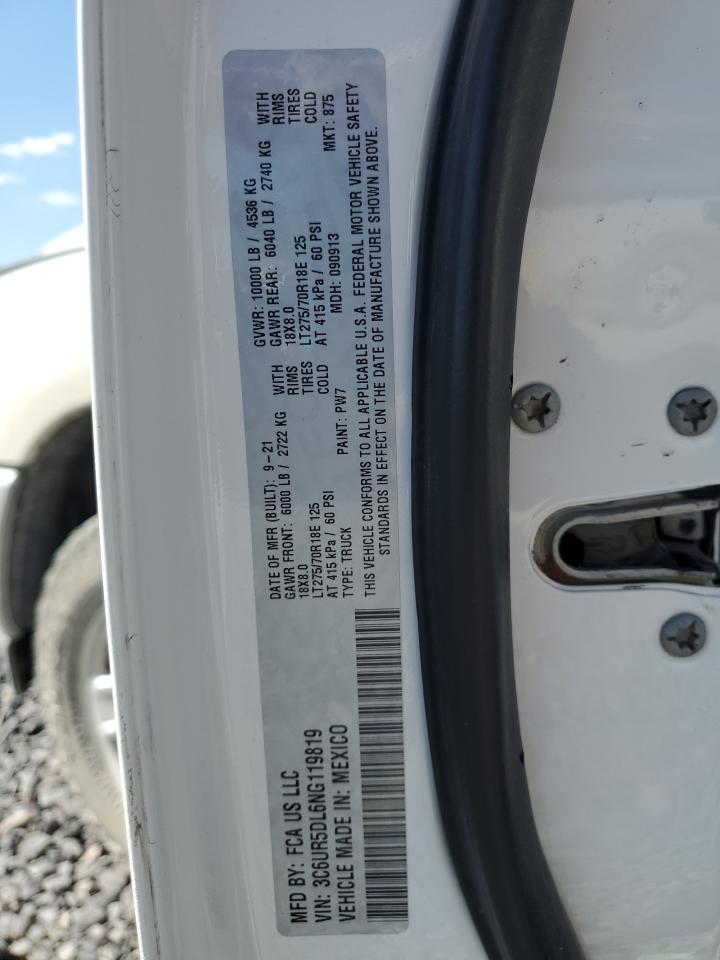 2022 Ram 2500 Big Horn/Lone Star VIN: 3C6UR5DL6NG119819 Lot: 70497835