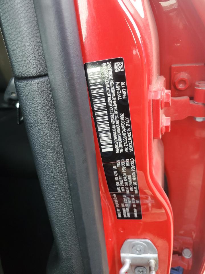 2016 Jeep Renegade Latitude VIN: ZACCJABT4GPD91892 Lot: 68811155