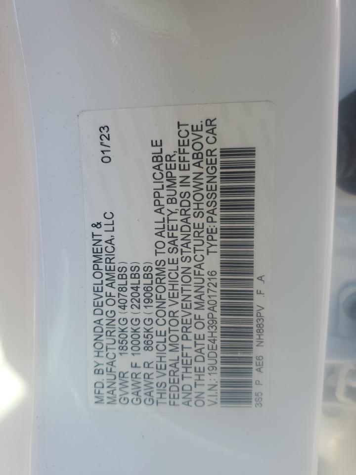 2023 Acura Integra A-Spec VIN: 19UDE4H39PA017216 Lot: 68958645