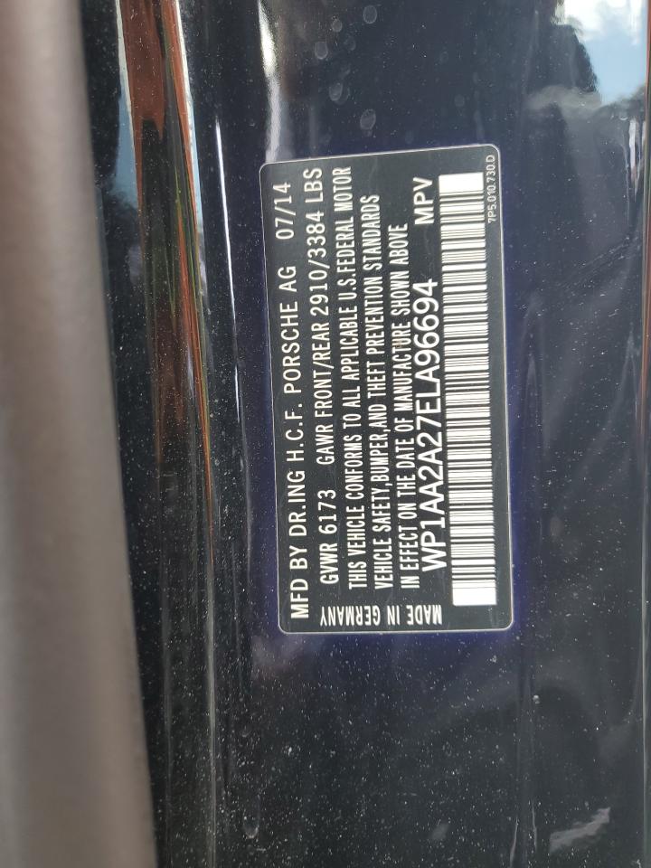 2014 Porsche Cayenne VIN: WP1AA2A27ELA96694 Lot: 70906955