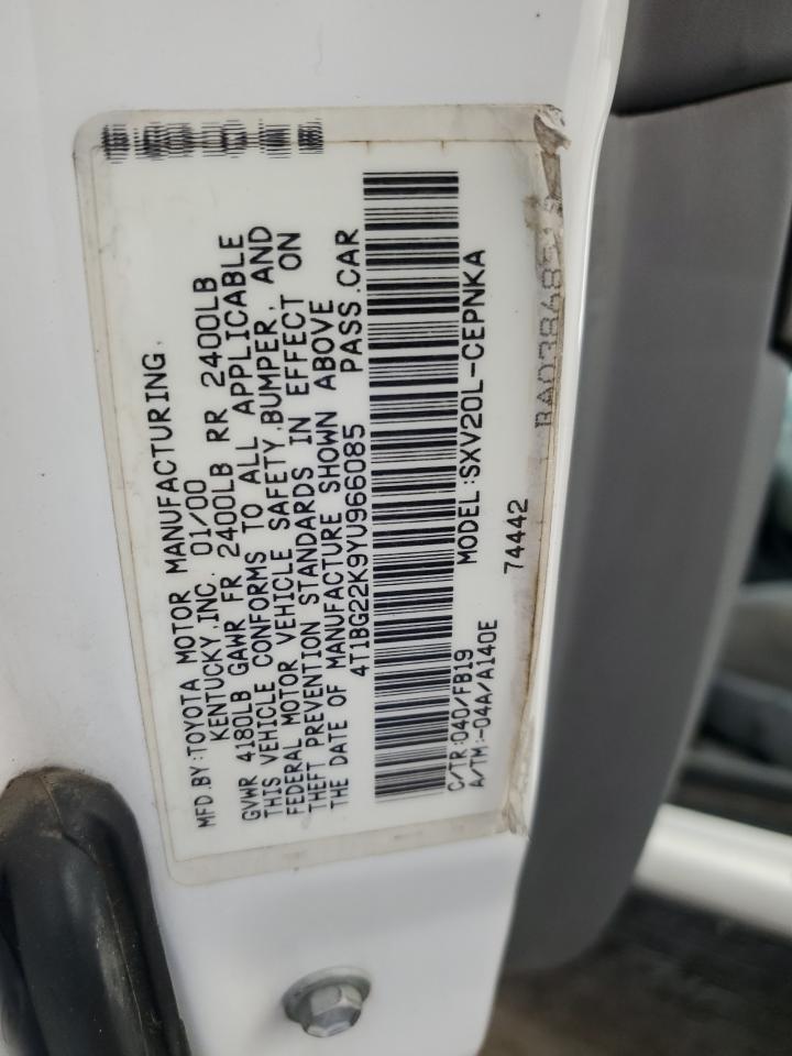 2000 Toyota Camry Ce VIN: 4T1BG22K9YU966085 Lot: 70146495