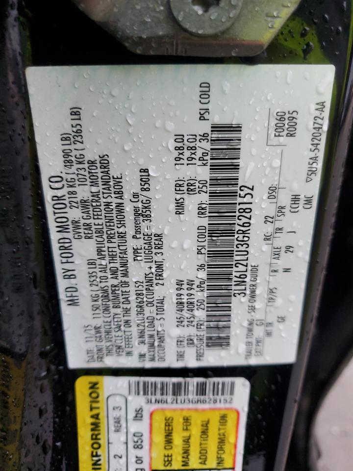 2016 Lincoln Mkz Hybrid VIN: 3LN6L2LU3GR628152 Lot: 69418445