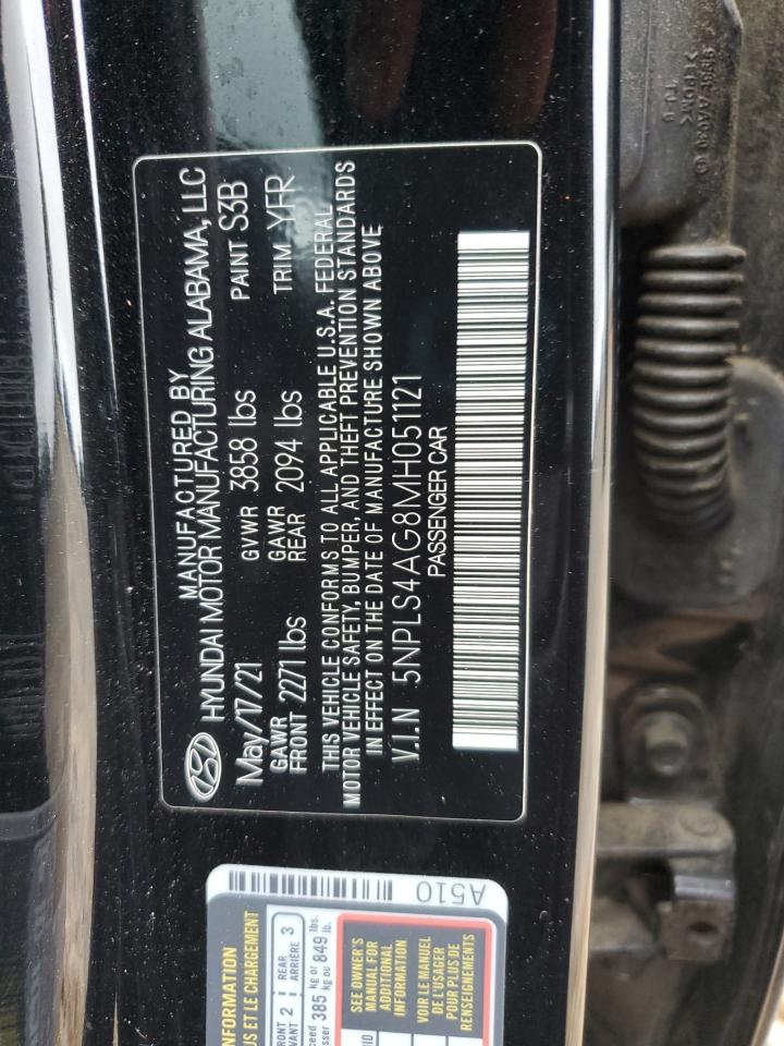 2021 Hyundai Elantra Sel VIN: 5NPLS4AG8MH051121 Lot: 67608465