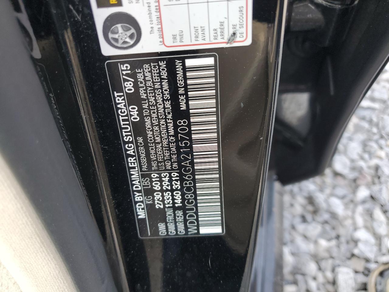 2016 Mercedes-Benz S 550 VIN: WDDUG8CB6GA215708 Lot: 69799635