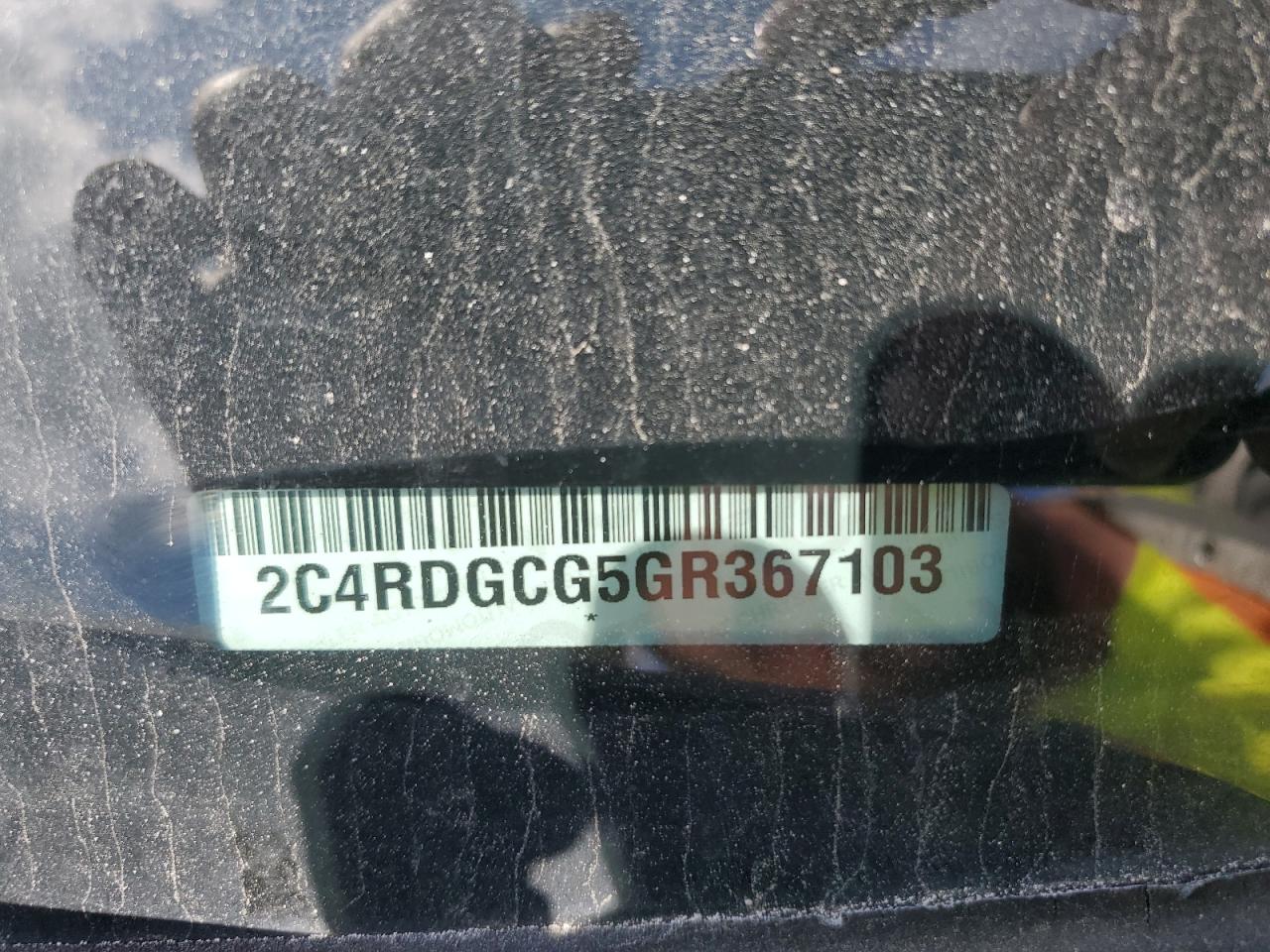 2016 Dodge Grand Caravan Sxt VIN: 2C4RDGCG5GR367103 Lot: 70564655