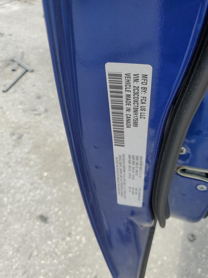 2022 Dodge Charger R/T VIN: 2C3CDXCT8NH175989 Lot: 69087875