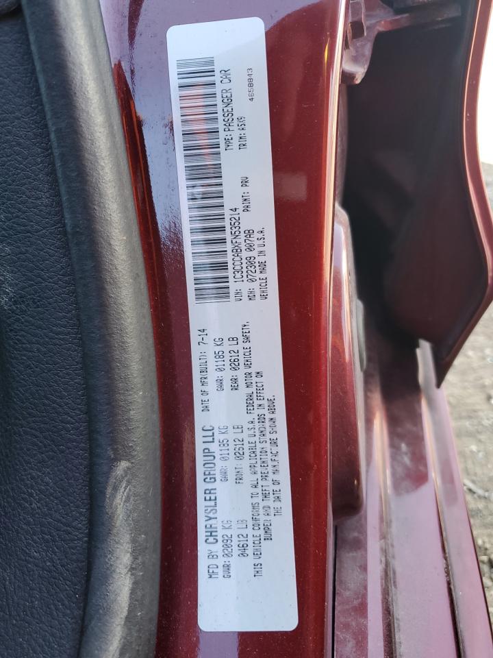 2015 Chrysler 200 Limited VIN: 1C3CCCABXFN535214 Lot: 69312435