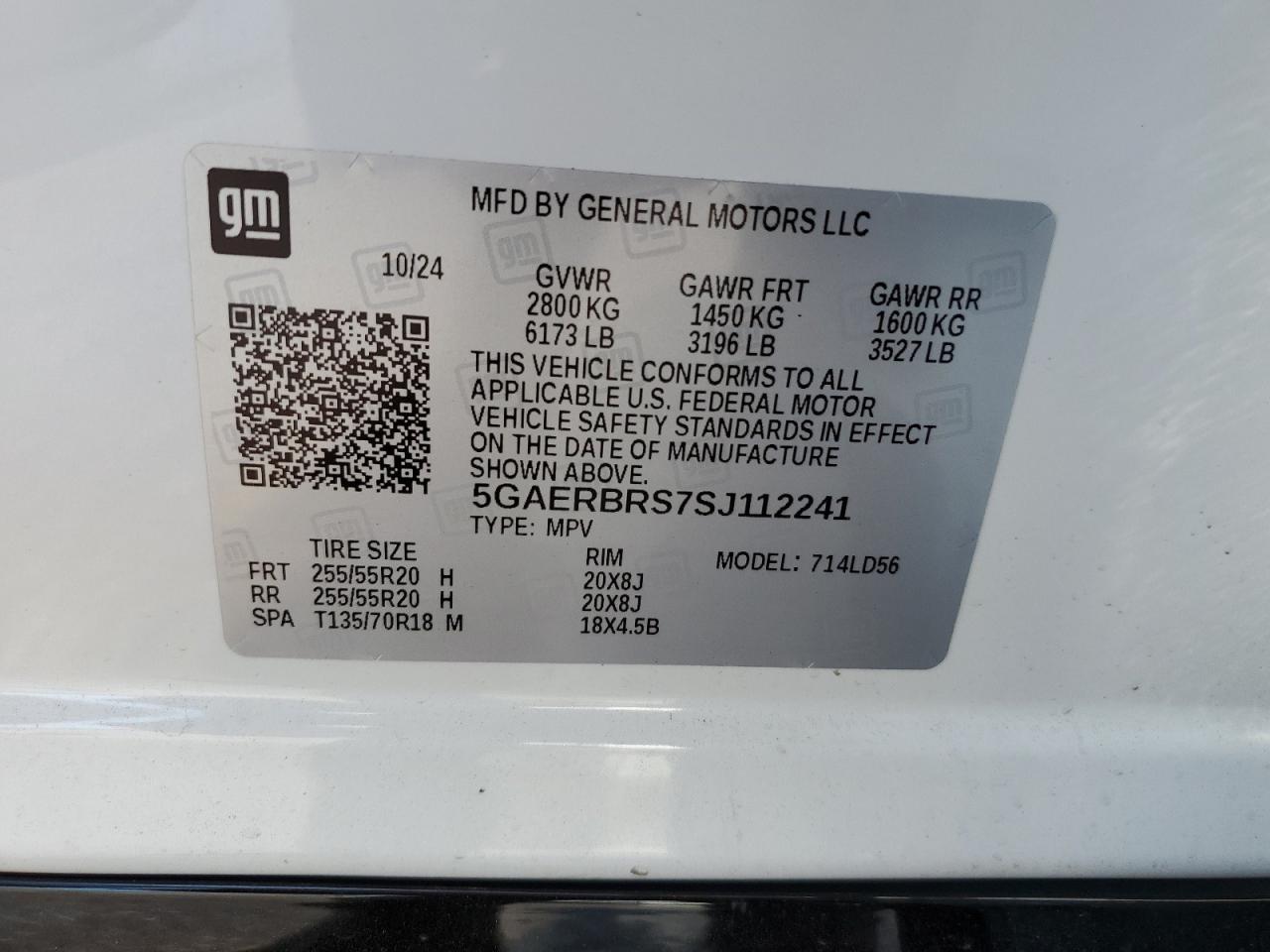 2025 Buick Enclave Sport Touring VIN: 5GAERBRS7SJ112241 Lot: 67763045