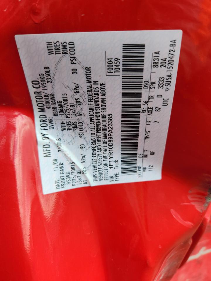 2009 Ford Ranger VIN: 1FTYR10D89PA23385 Lot: 68972215