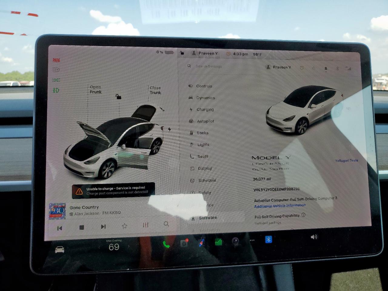 2021 Tesla Model Y VIN: 5YJYGDEE0MF208798 Lot: 69677485
