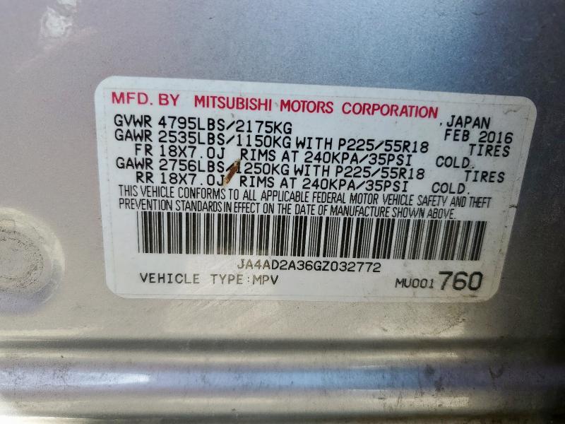 2016 MITSUBISHI OUTLANDER ES  