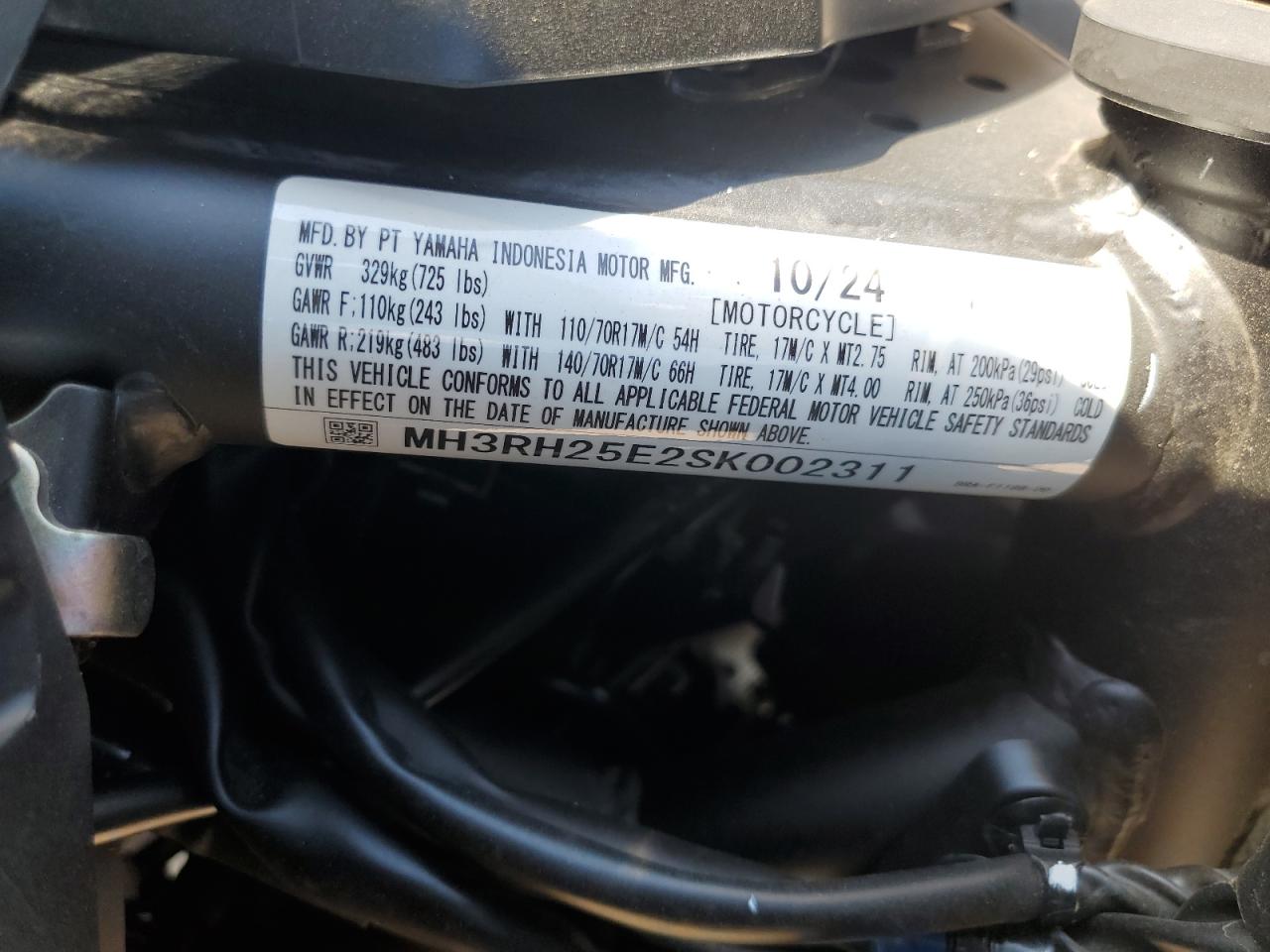 2025 Yamaha Yfz320 A VIN: MH3RH25E2SK002311 Lot: 68360915