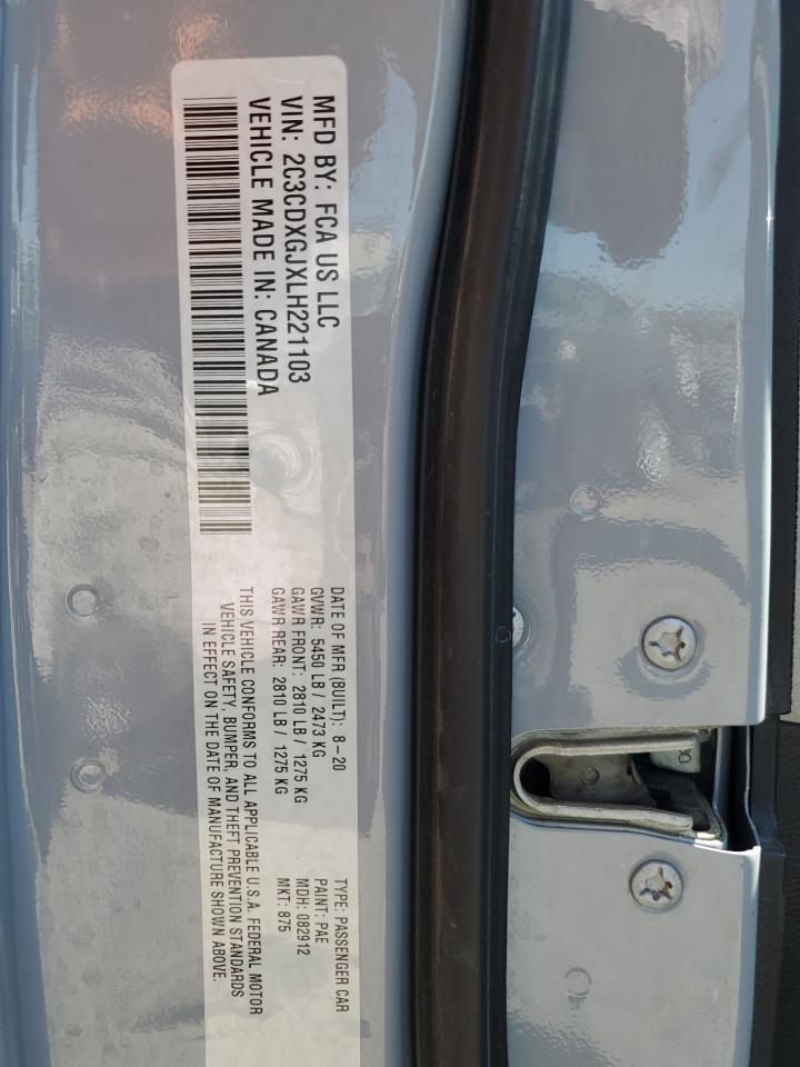 2020 Dodge Charger Scat Pack VIN: 2C3CDXGJXLH221103 Lot: 68514025