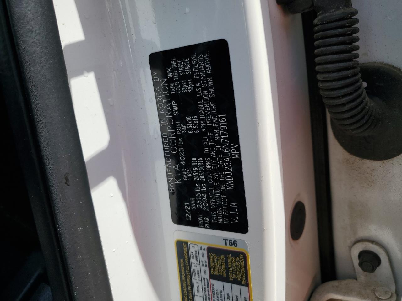 2022 Kia Soul Lx VIN: KNDJ23AU6N7179161 Lot: 67731355