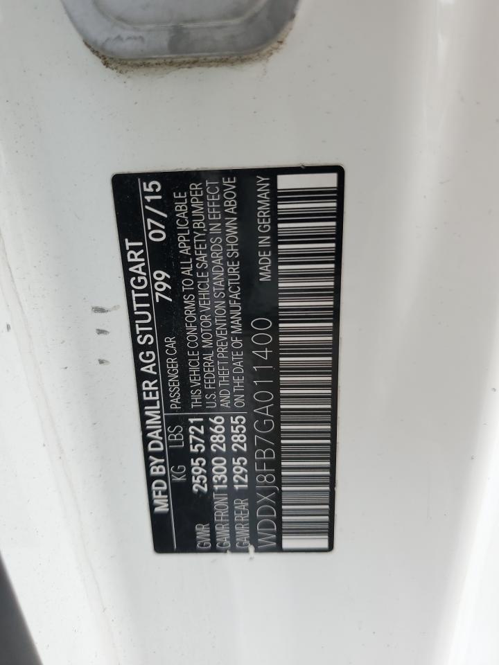 WDDXJ8FB7GA011400 2016 Mercedes-Benz S 550