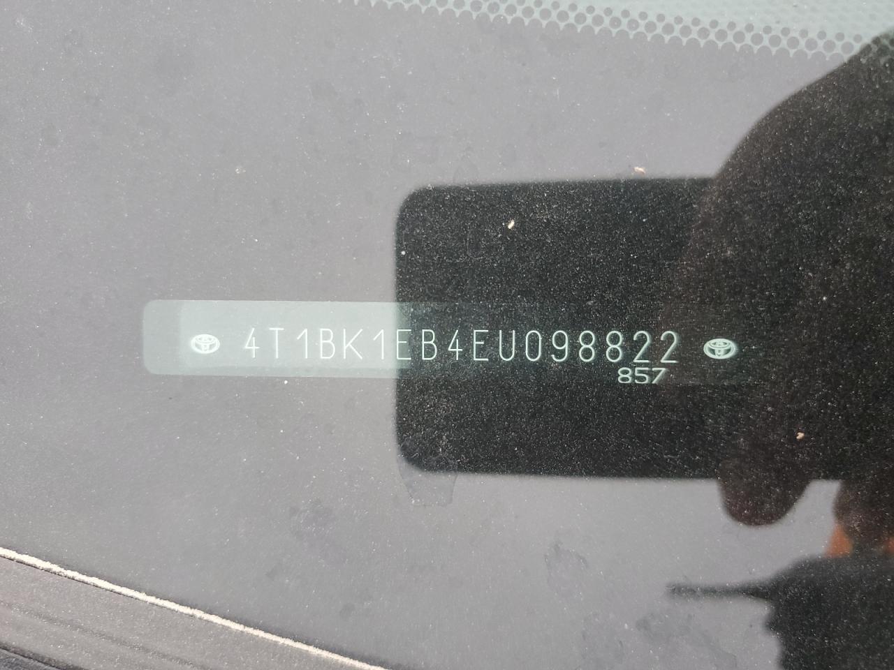 2014 Toyota Avalon Base VIN: 4T1BK1EB4EU098822 Lot: 70636135