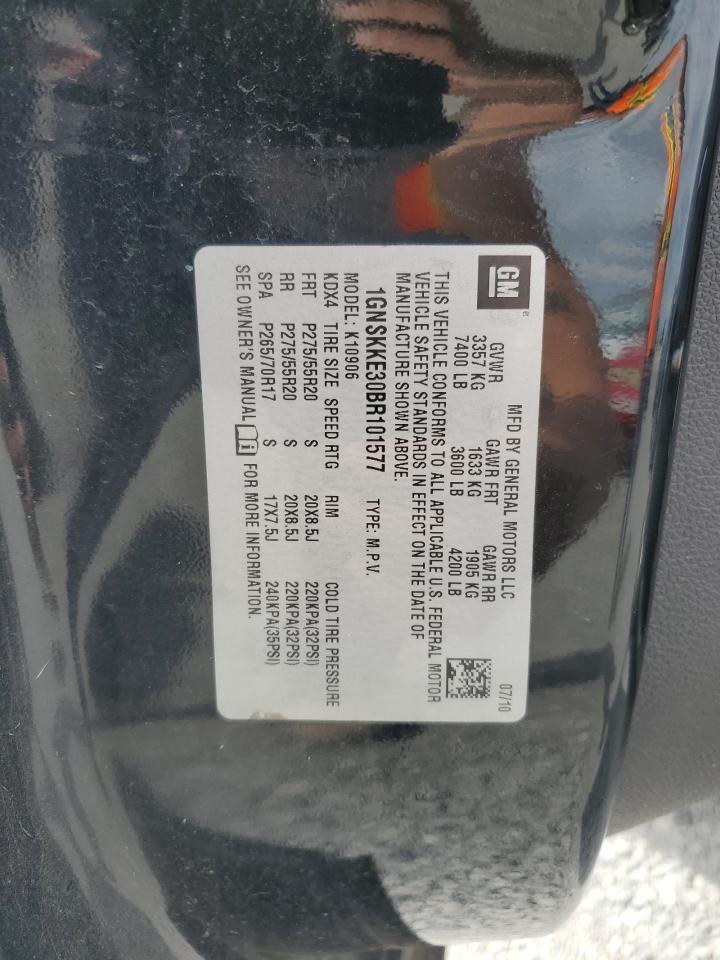 2011 Chevrolet Suburban K1500 Ltz VIN: 1GNSKKE30BR101577 Lot: 70102115